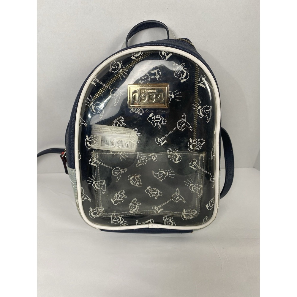 Disney Donald Duck Clear Mini Backpack Call‎ It Spring 2019 Theme Park Bag